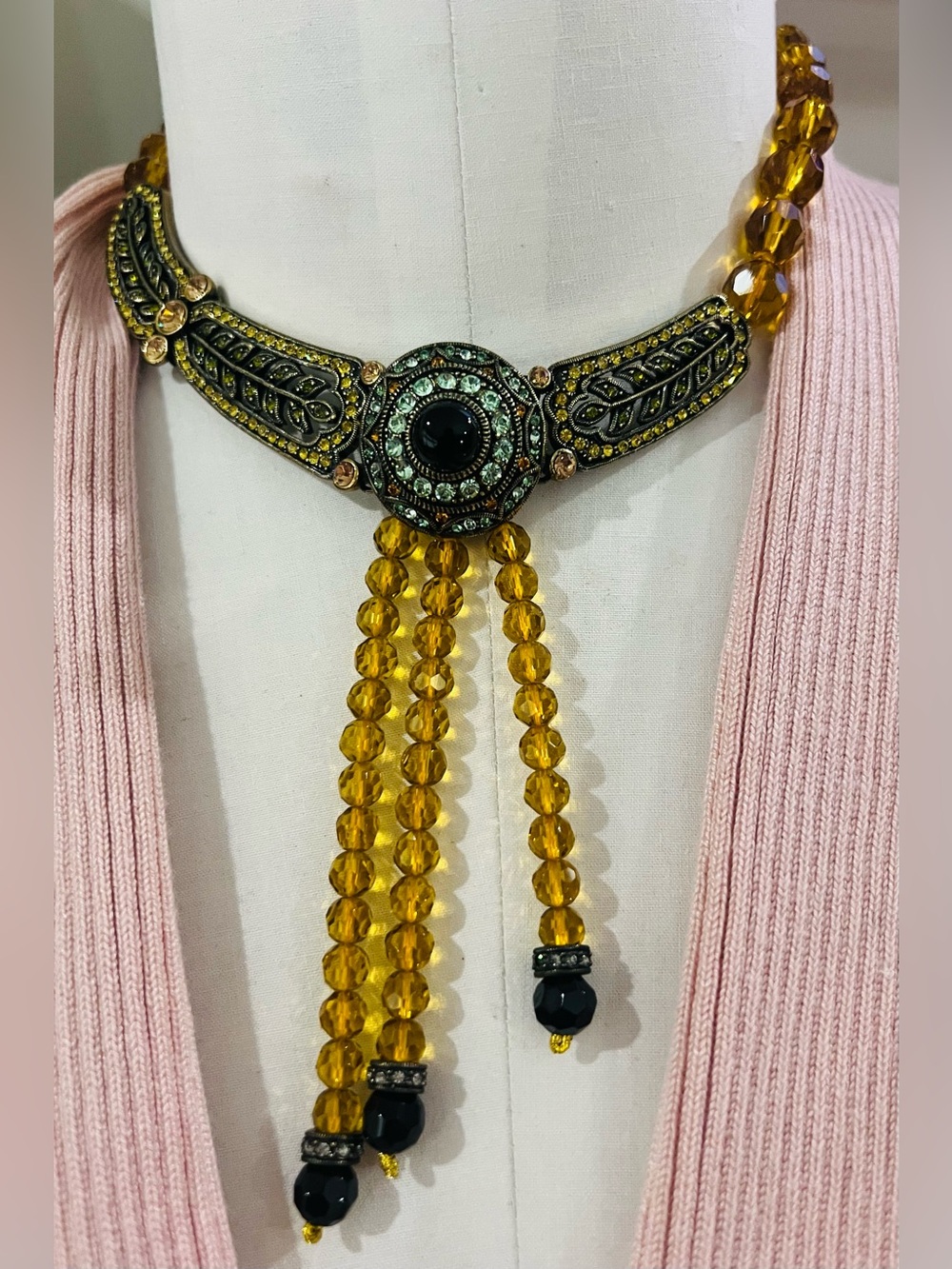 Vintage (Unworn)LaVintage Art Deco style necklace in original box with card